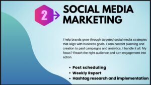 Social media marketing service